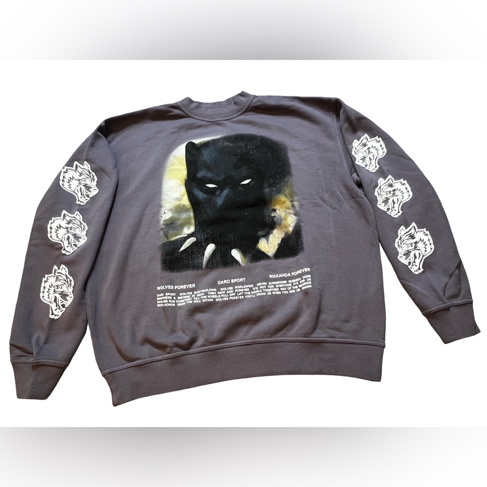Darc Sport x Marvel Black‎ Panther THIS IS FOREVER London Crewneck Medium plum